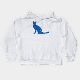 Matisse's Cat Var. 2 in Blue Kids Hoodie